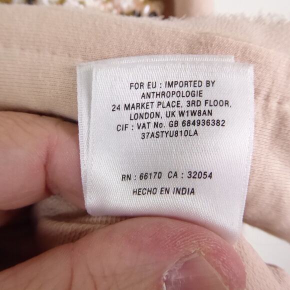 Anthropologie Cardigan Womens SZ M Paillette Embelished Sequined Boho Party - Picture 8 of 13